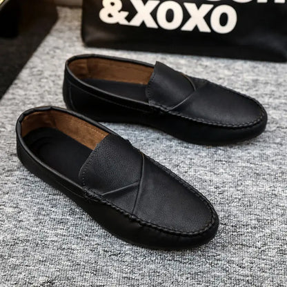 Mocassins souple pour hommes, chaussures de toutes saisons, respirantes, antidérapantes