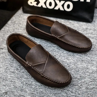 Mocassins souple pour hommes, chaussures de toutes saisons, respirantes, antidérapantes