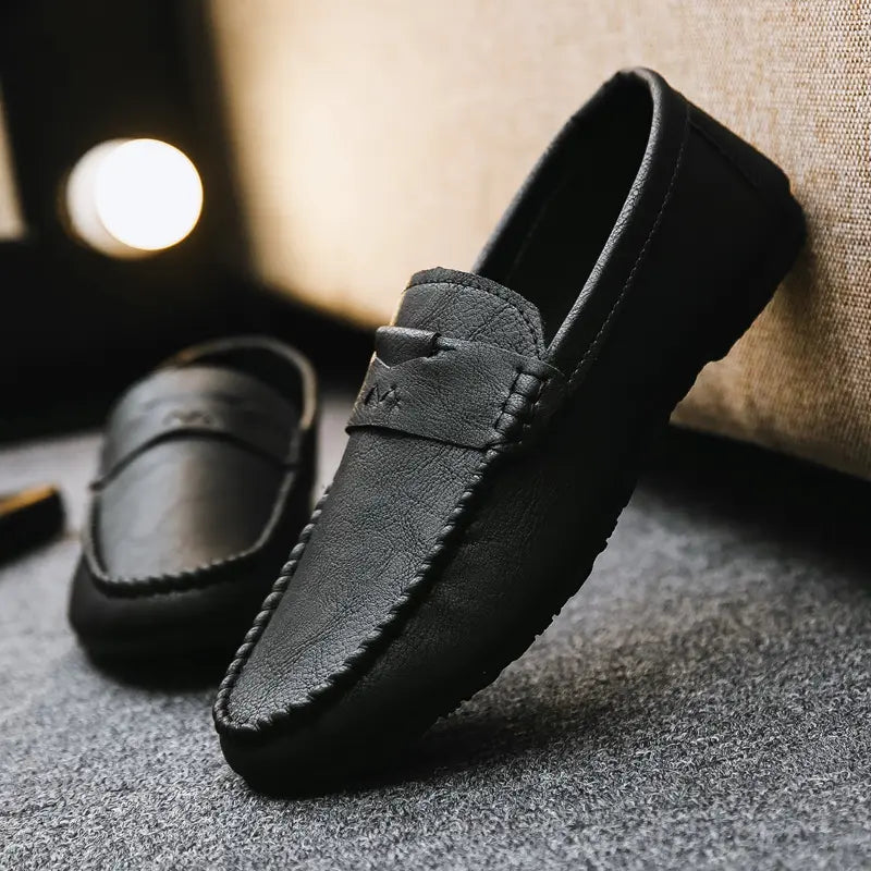 Mocassins Beanie, chaussures pour hommes avec fond souple respirant